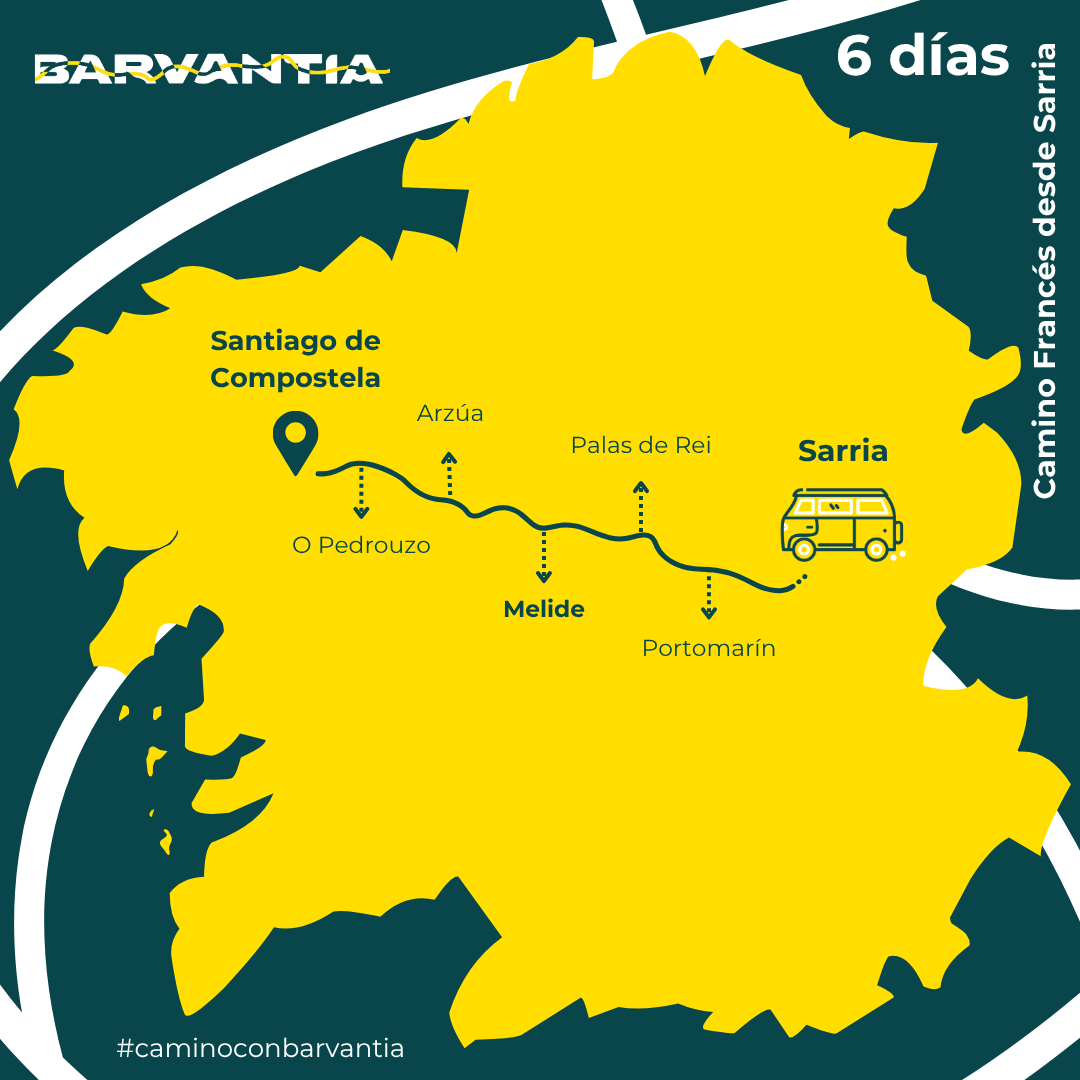 Camino De Santiago Francés en 6 días (desde Sarria)
